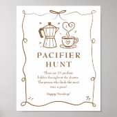 Baby is het brouwen Pacifier Sign Poster (Voorkant)