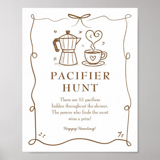 Baby is het brouwen Pacifier Sign Poster (Voorkant)