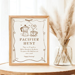 Baby is het brouwen Pacifier Sign Poster