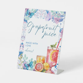 Baby is het brouwen van Baby shower grapefruit sap Reclamebord Met Voetstuk