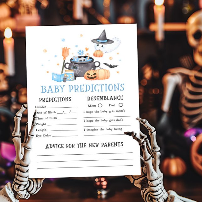 Baby is het brouwen van Blue Baby voorspellingen s (Baby is Brewing Baby Shower Baby Predictions Game)