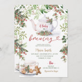 Baby is het brouwen van Chinoiserie Tea Party Baby Kaart (Voorkant / Achterkant)