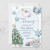 Baby is het brouwen van Chinoiserie Tea Party Baby Kaart (Voorkant)