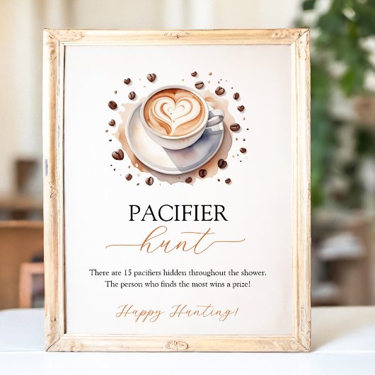 Baby is het brouwen van Coffee Pacifier Hunt Game  Poster