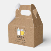 Baby is het brouwen van flessenbier glas Baby show Bedankdoosjes (Voorkant Zijde)