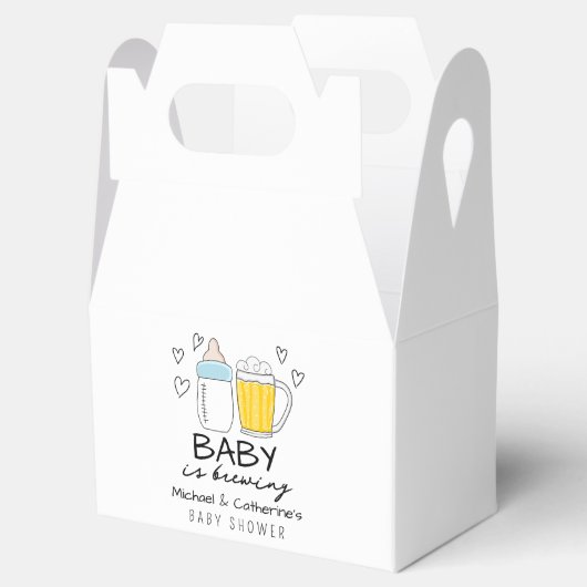 Baby is het brouwen van flessenbier glas Baby show Bedankdoosjes (Geopend)