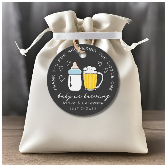 Baby is het brouwen van flessenbier glas Baby show Bedankjes Labels