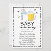 Baby is het brouwen van flessenbier glas Baby show Kaart (Voorkant)