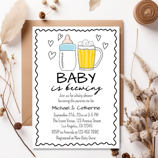 Baby is het brouwen van flessenbier glas Baby show Kaart