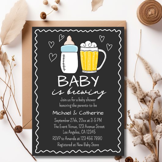 Baby is het brouwen van flessenbier glas Baby show Kaart
