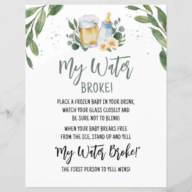 Baby is het brouwen van groen mijn water brak spel (Voorkant)