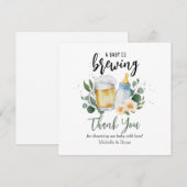 Baby is het brouwen van groene douche dank u kaart (Voorkant / Achterkant)