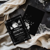 Baby is het brouwen van Halloween Baby shower Kaart