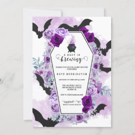 Baby is het brouwen van Halloween Baby shower Kaart