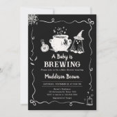 Baby is het brouwen van Halloween Baby shower Kaart (Voorkant)