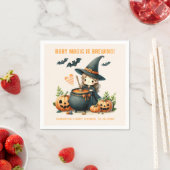 Baby is het brouwen van Halloween baby shower Servet (Insitu)