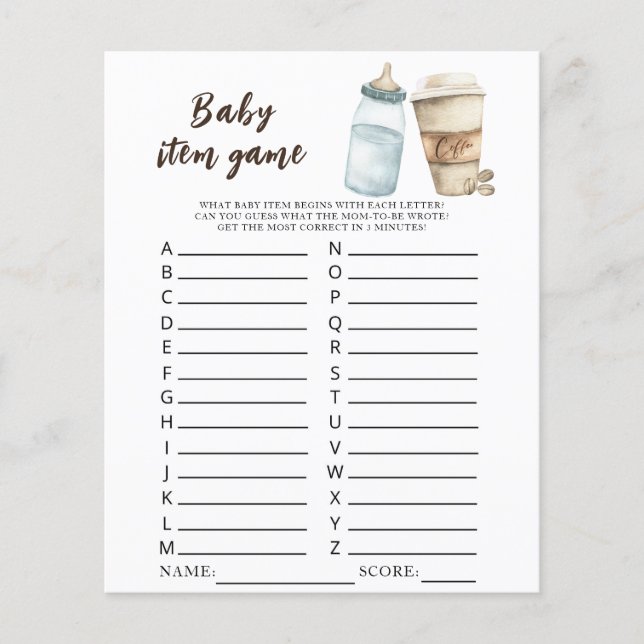 Baby is het brouwen van koffie baby shower Baby It (Voorkant)