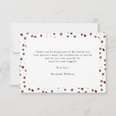 Baby is het brouwen van koffie Baby shower Bedankkaart (Achterkant)