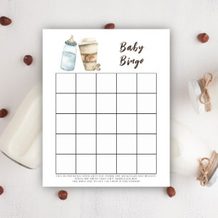 Baby is het brouwen van koffie Baby shower bingo s