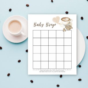 Baby is het brouwen van koffie Baby shower bingo s