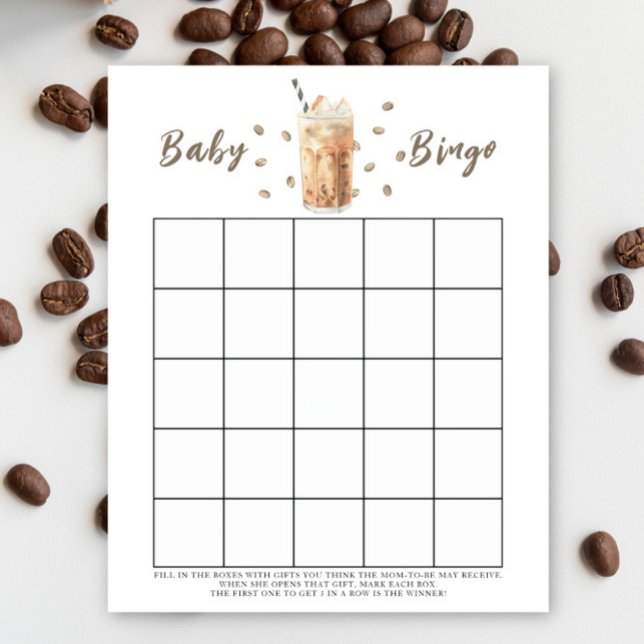 Baby is het brouwen van koffie Baby shower bingo s (Creator heeft geüpload)