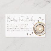 Baby is het brouwen van koffie Baby shower boeken  Informatiekaartje (Voorkant)