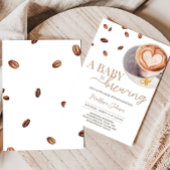 Baby is het brouwen van koffie Baby shower Kaart
