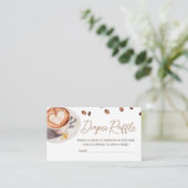 Baby is het brouwen van koffie Baby shower Luier R Informatiekaartje (Staand voorkant)