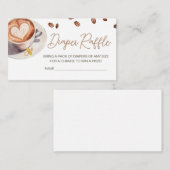 Baby is het brouwen van koffie Baby shower Luier R Informatiekaartje (Voorkant / Achterkant)