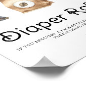 Baby is het brouwen van koffie baby shower luier r poster (Hoek)