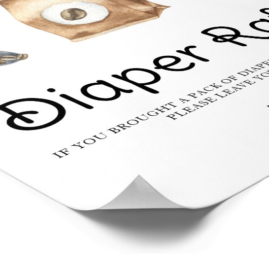 Baby is het brouwen van koffie baby shower luier r poster (Hoek)