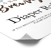 Baby is het brouwen van koffie baby shower luier r poster (Hoek)