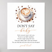 Baby is het brouwen van koffie Baby shower spel Poster (Voorkant)