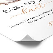 Baby is het brouwen van koffie Baby Sock Hunt Sign Poster (Hoek)