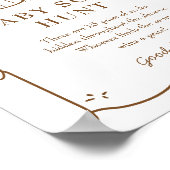 Baby is het brouwen van koffie Baby Sock Hunt Sign Poster (Hoek)