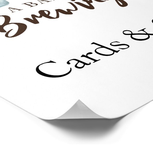 Baby is het brouwen van koffie Kaarten en geschenk Poster (Hoek)