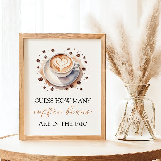 Baby is het brouwen van koffieboon Guessing Game S Poster