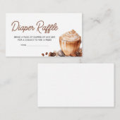 Baby is het brouwen van koffieboon luier Raffle Informatiekaartje (Voorkant / Achterkant)