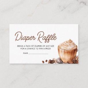 Baby is het brouwen van koffieboon luier Raffle Informatiekaartje