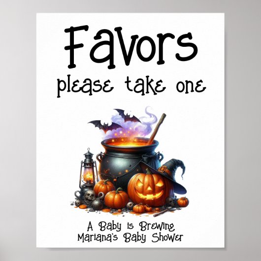 Baby is het brouwen van neutraal Baby shower gunst Poster (Voorkant)