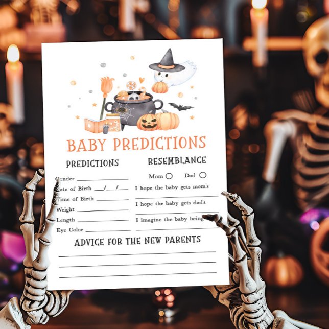 Baby is het brouwen van Oranje Baby voorspellingen (Baby is Brewing Baby Shower Baby Predictions Game)