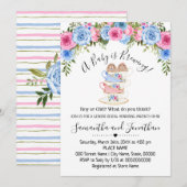 Baby is het brouwen van Paassgender Reveal Tea inv Feestdagenkaart (Voorkant / Achterkant)