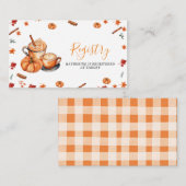 Baby is het brouwen van Pumpkin Spice Baby shower  Informatiekaartje (Voorkant / Achterkant)