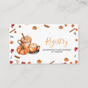 Baby is het brouwen van Pumpkin Spice Baby shower Informatiekaartje