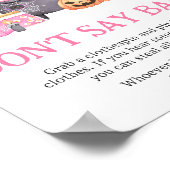 Baby is het brouwen van roze Halloween Zeg geen Ba Poster (Hoek)