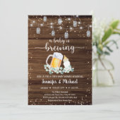 Baby is het brouwen van Rustic String Lights Baby  Kaart (Staand voorkant)