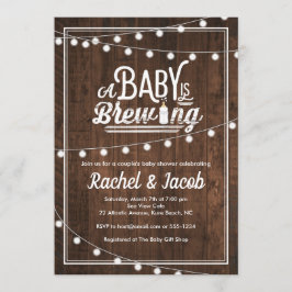 Baby is het brouwen van rustiek Baby shower Kaart