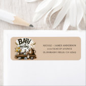 Baby is het brouwen van rustieke thee waterkoker p etiket (Insitu)