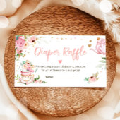 Baby is het brouwen van thee luier loterij roze Ba Informatiekaartje