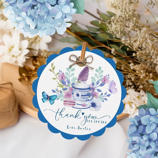 Baby is het brouwen van thee party Baby shower Dan Bedankjes Labels